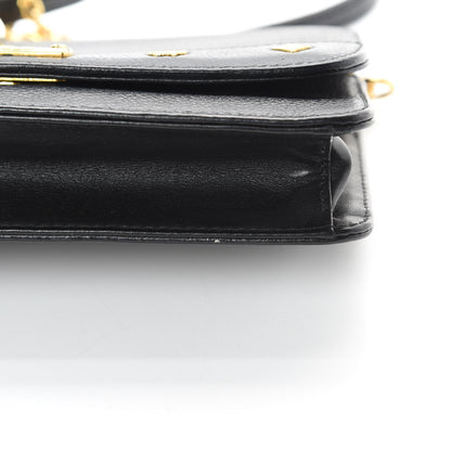 MCM Grained Calfskin Studded Crossbody Bag Black 15 of 15