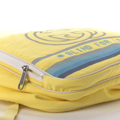 Gucci Nylon Twill Blind For Love Interlocking G Backpack Pastel Yellow Multicolor 5 of 9