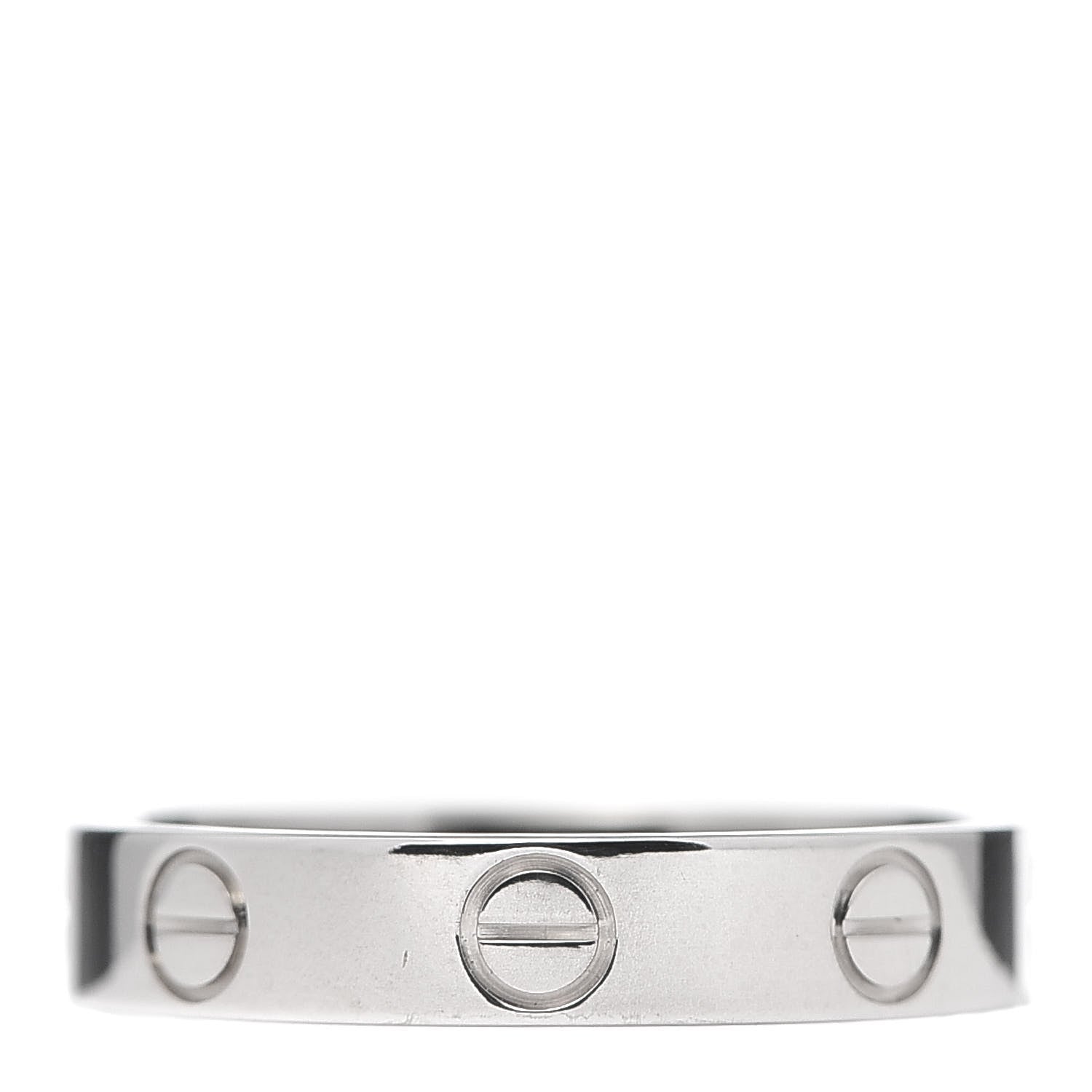 Cartier 18K White Gold 3.5mm LOVE Wedding Band Ring 51 5.75 1 of 4