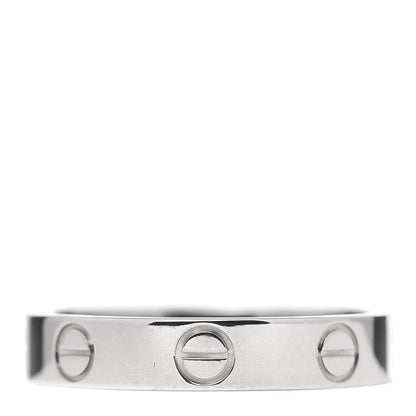 Cartier 18K White Gold 3.5mm LOVE Wedding Band Ring 51 5.75 1 of 4
