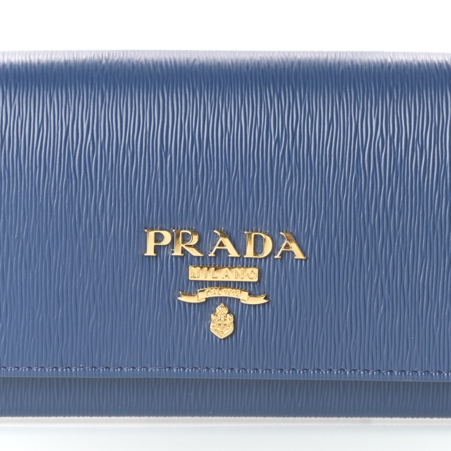 Prada Vitello Move Chain Wallet Bleuette 7 of 9