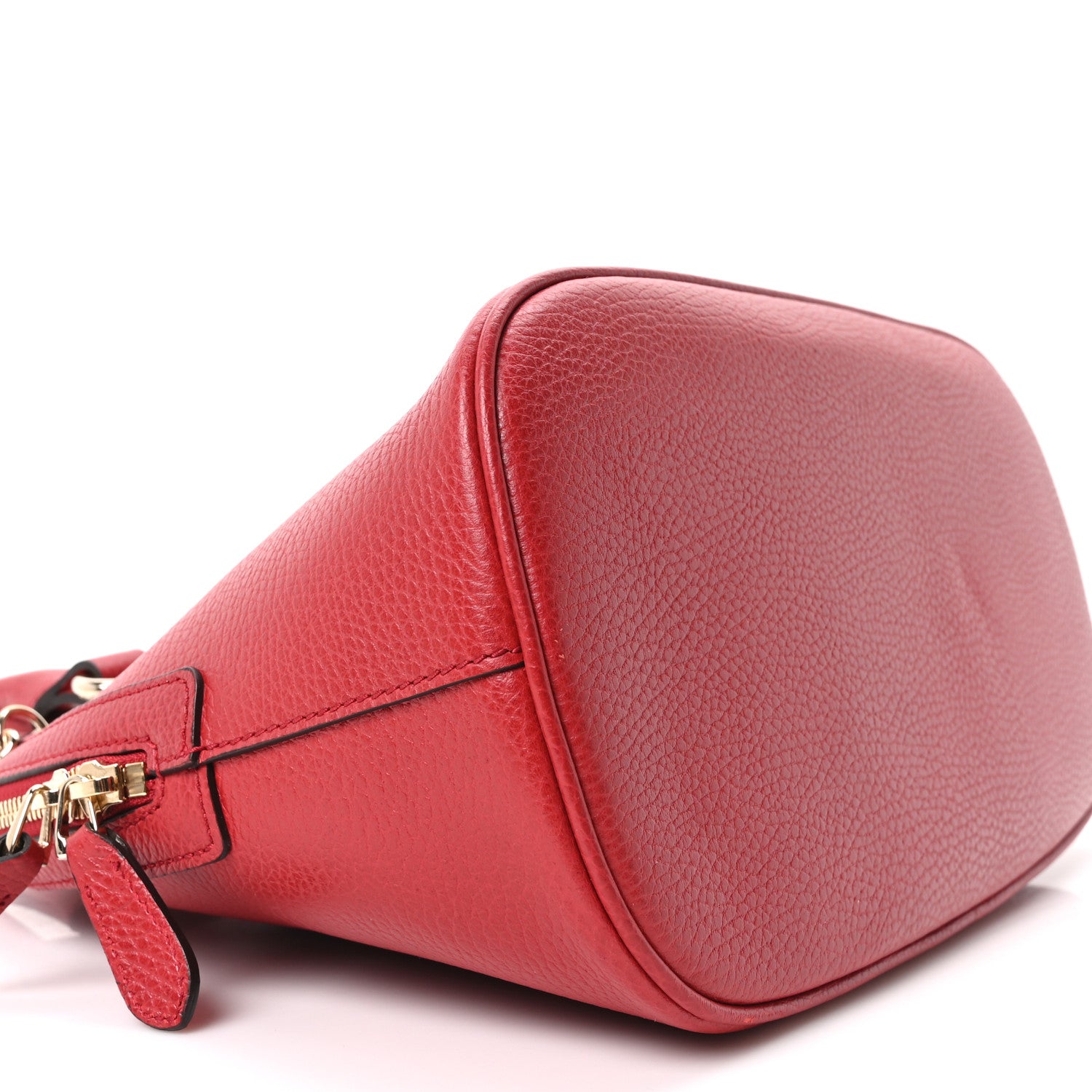 Gucci Dollar Calfskin Small GG Charm Dome Bag Red 9 of 10