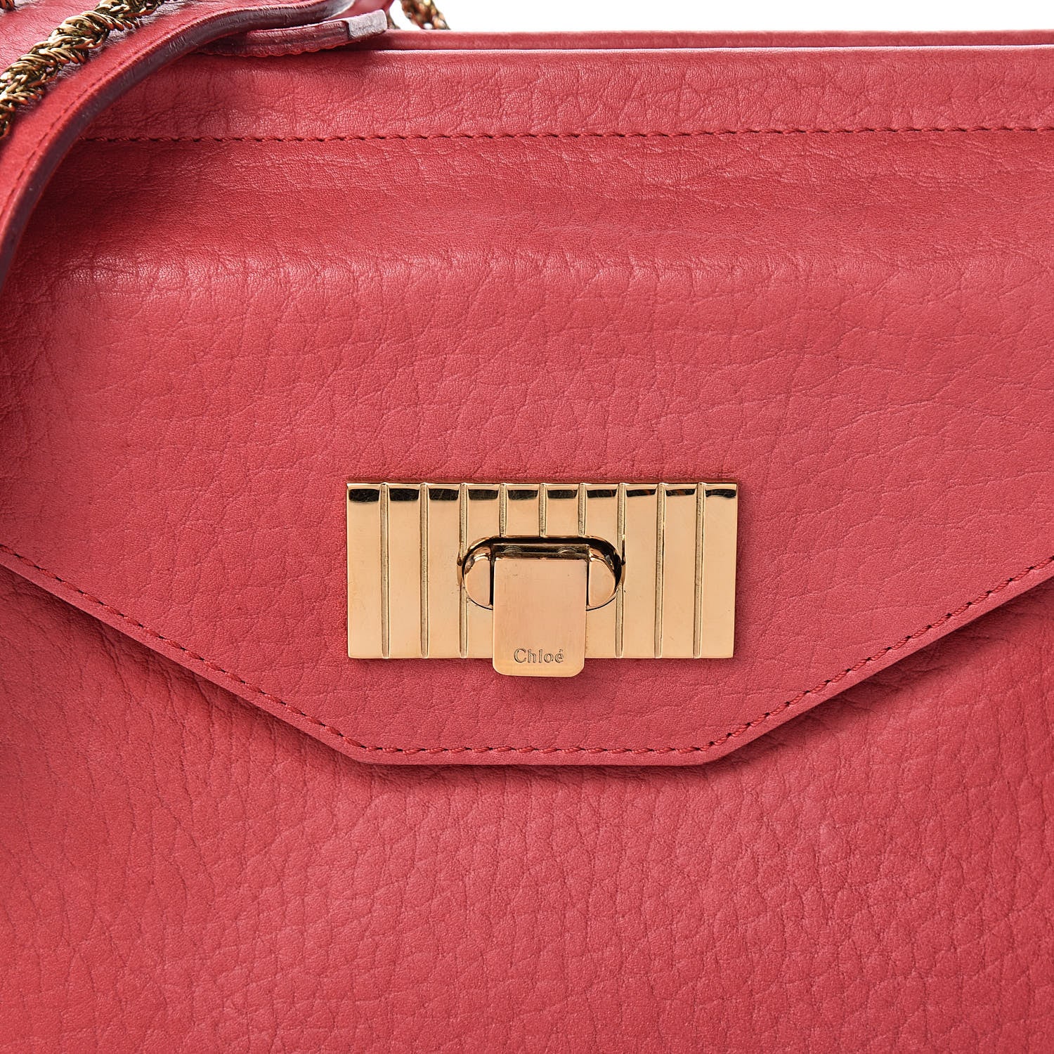 Chloe Grained Calfskin Sally Flap Bag Red 7 of 10