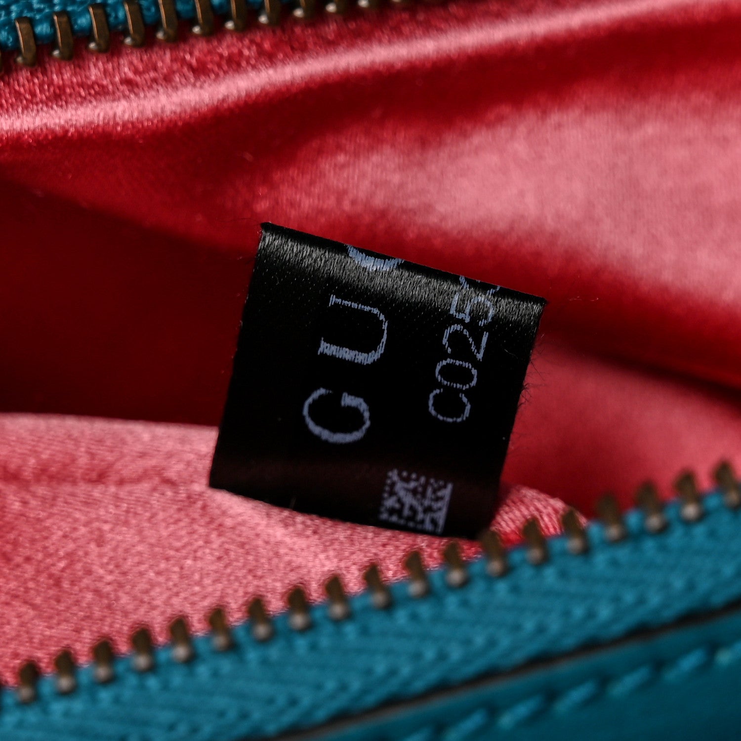 Gucci Velvet Matelasse Embroidered Small GG Marmont Shoulder Bag Pavone Cyan 8 of 14