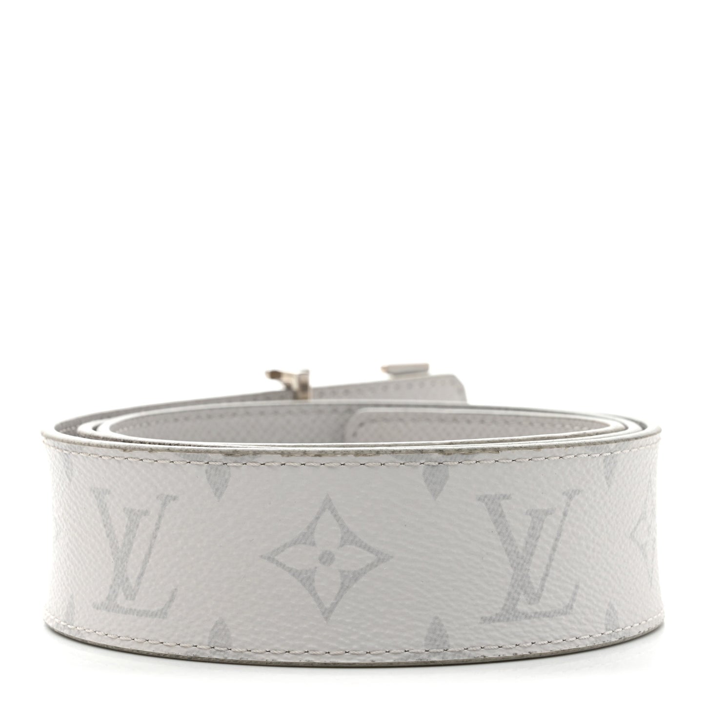 Taiga Monogram 40mm LV Initiales Belt 95 38 White