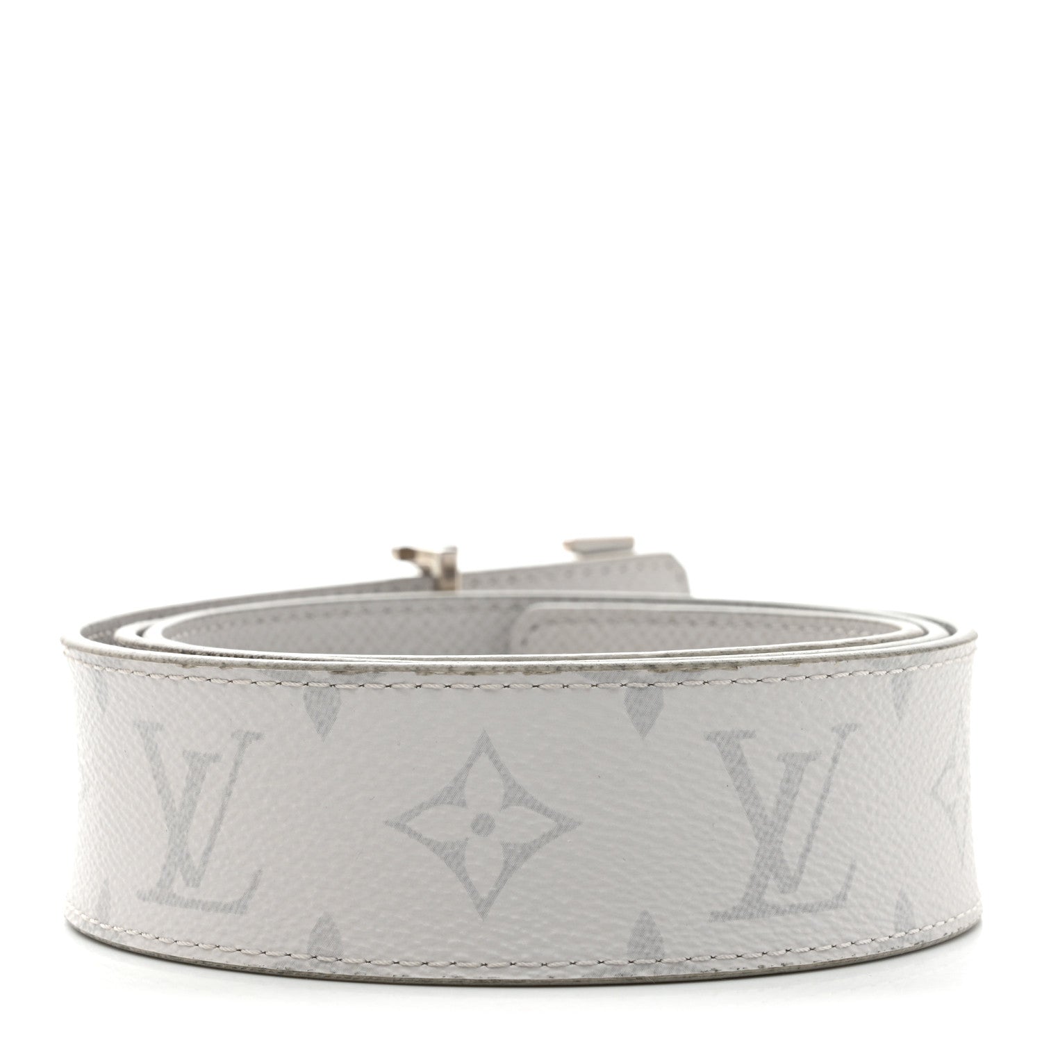 Louis Vuitton Taiga Monogram 40mm LV Initiales Belt 95 38 White 3 of 8