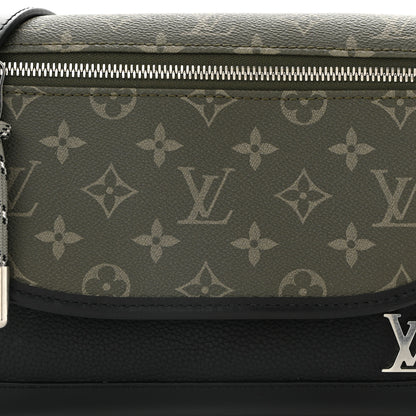 Louis Vuitton Grained Calfskin Monogram Pulse Messenger Khaki Black 7 of 10