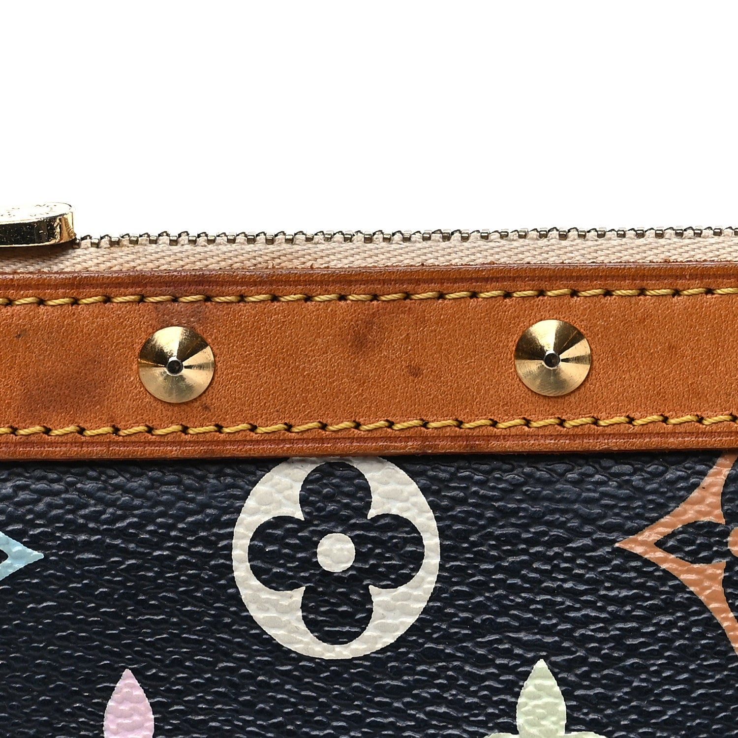 Louis Vuitton Monogram Multicolor Pochette Accessories Black 9 of 10