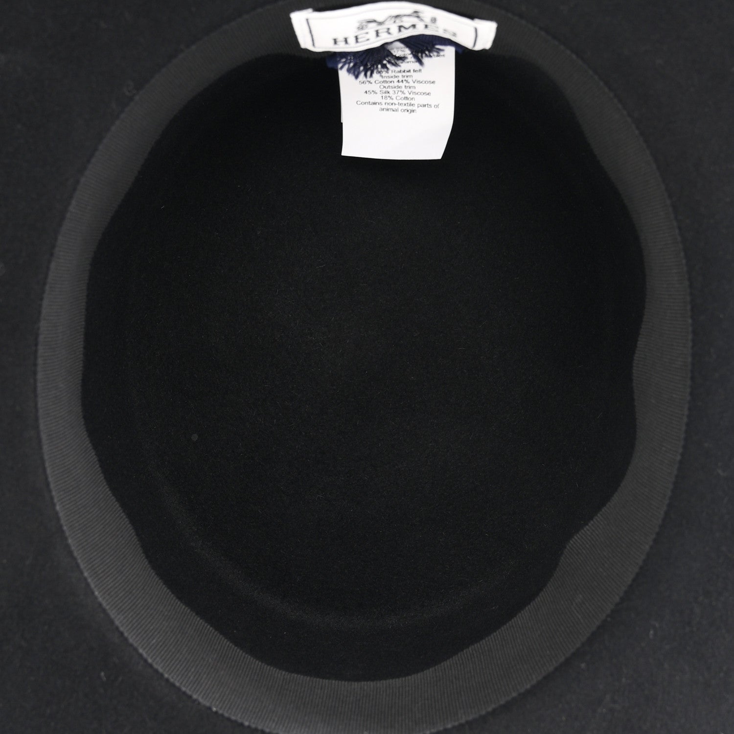 Hermes Rabbit Felt Dakota Love Hat 59 Black 12 of 16