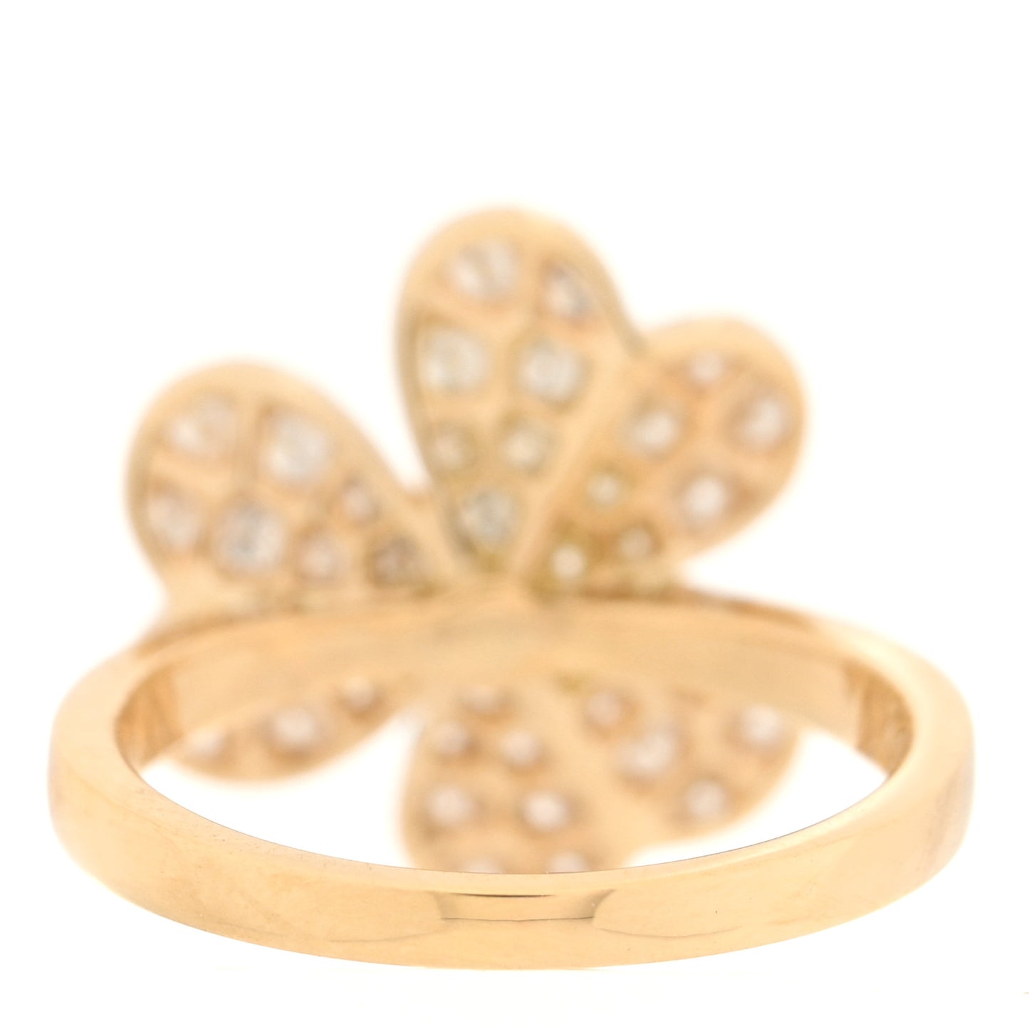 18K Yellow Gold Diamond Small Frivole Pave Ring 50 5.25