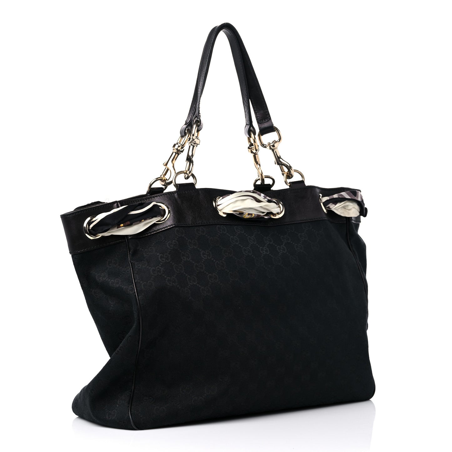 Monogram Large Positano Tote Black