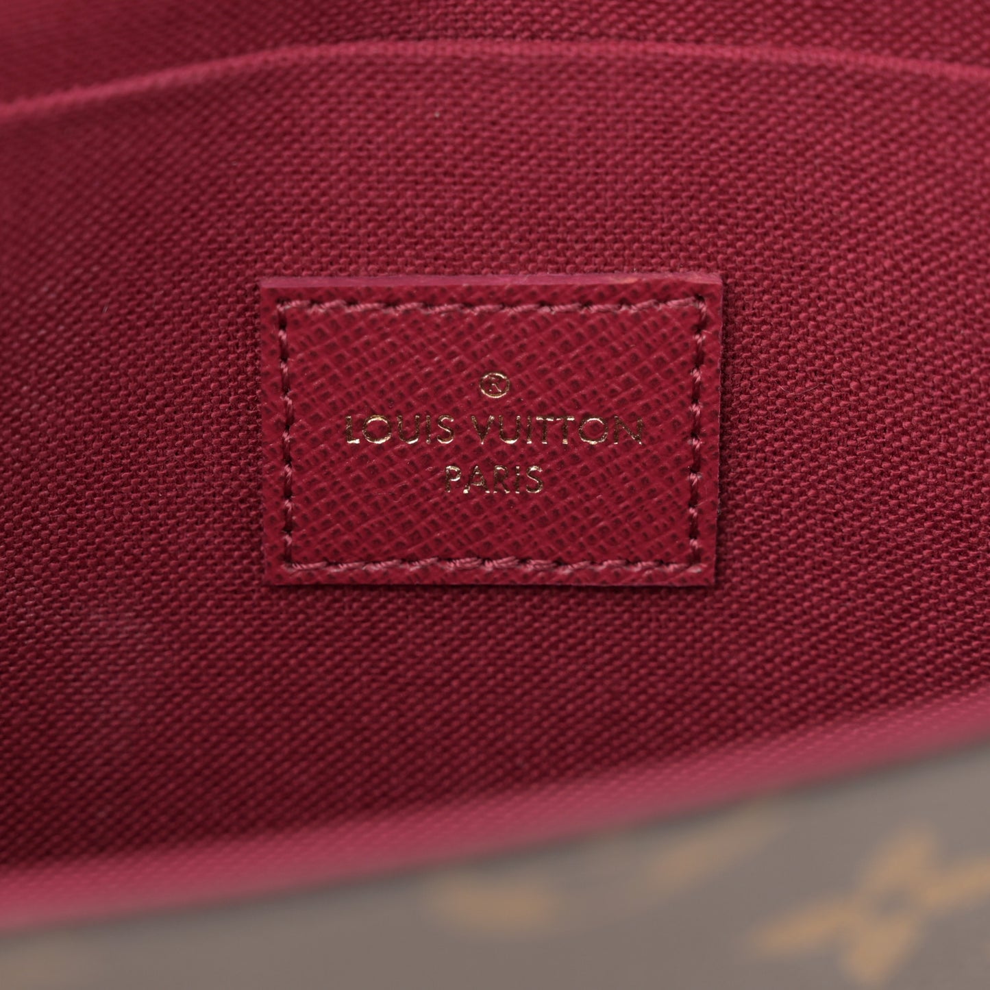 Monogram Pochette Felicie Chain Wallet Fuchsia