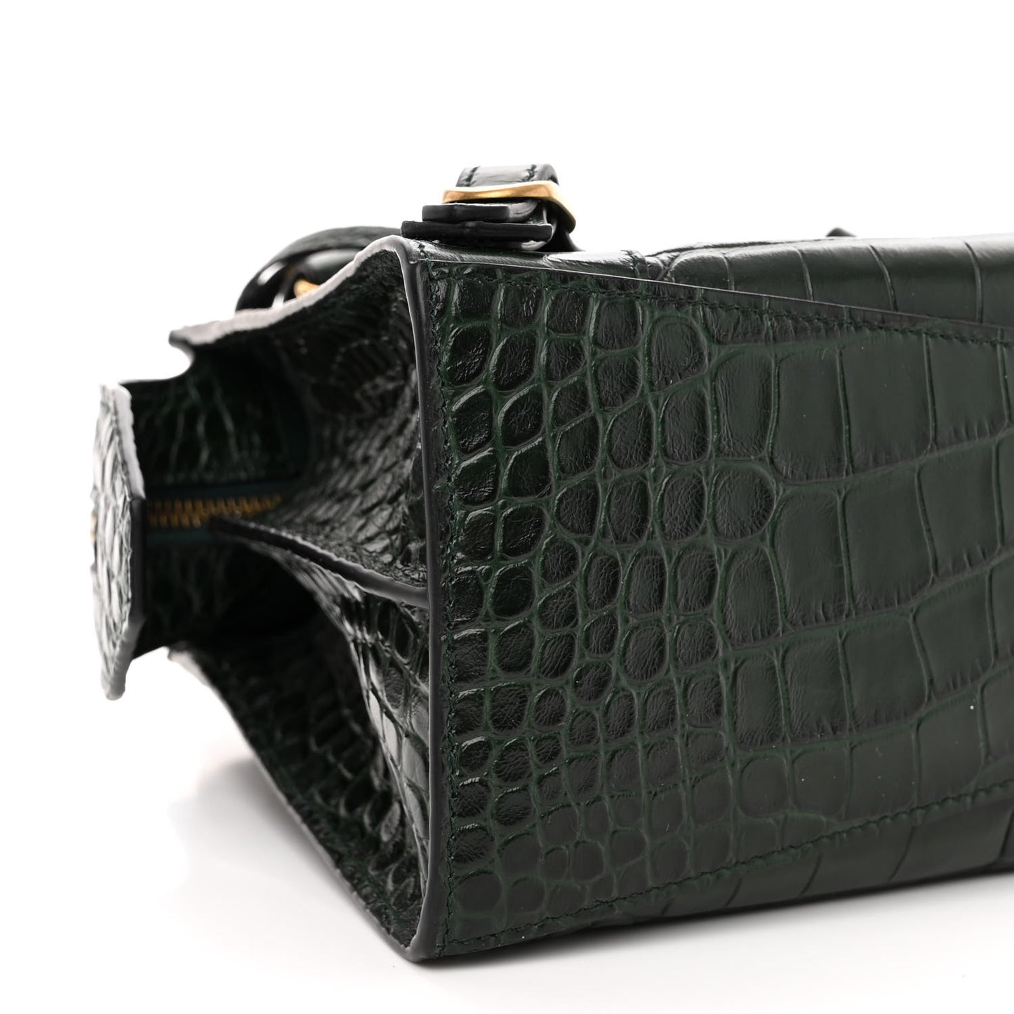 Extra Supple Calfskin Crocodile Embossed Neo Classic Hardware XS City Forest Green