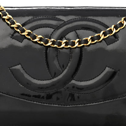 Chanel Patent Timeless CC Wallet On Chain WOC Black 9 of 14