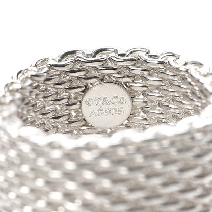 Tiffany Sterling Silver Mesh Somerset Ring 56 7.5 4 of 4