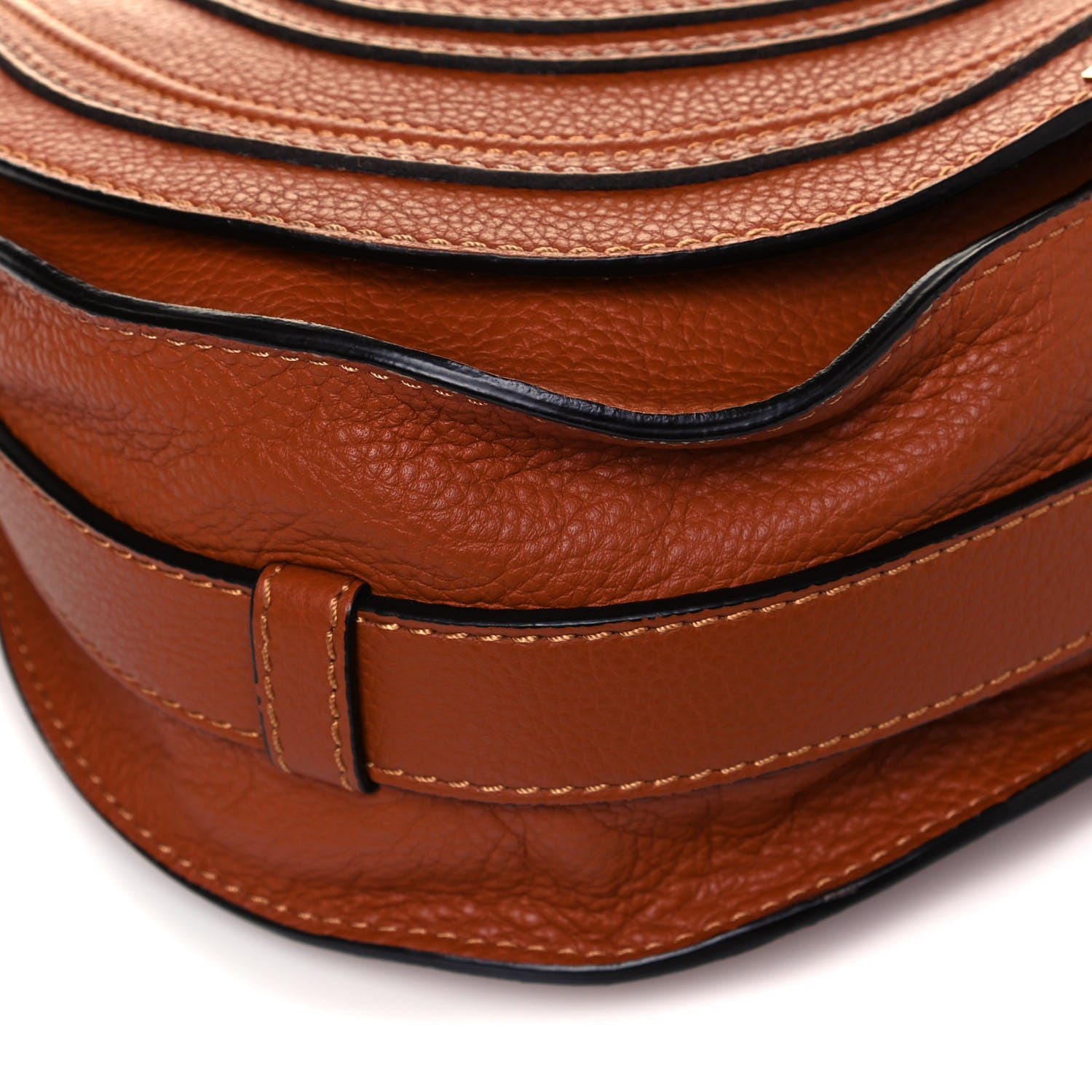 Chloe Calfskin Medium Marcie Round Crossbody Bag Tan 8 of 11