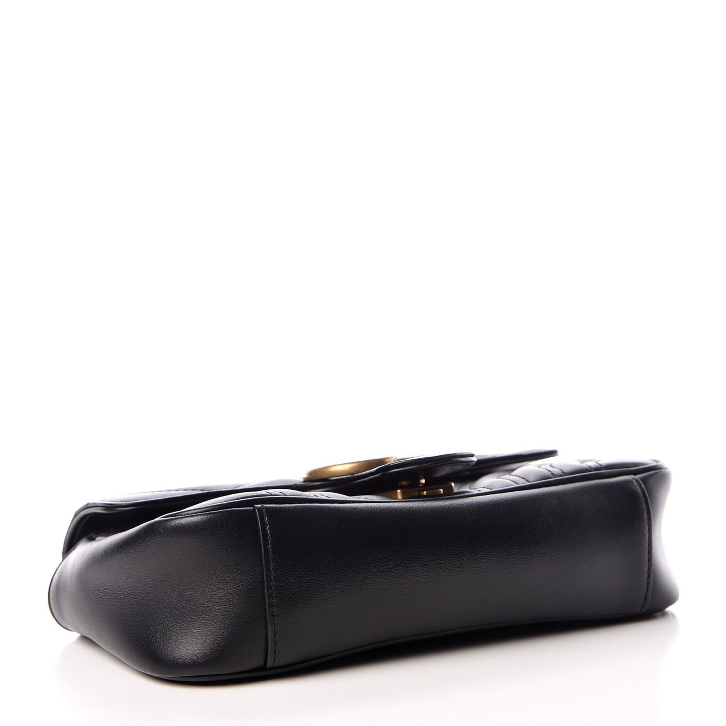 Calfskin Matelasse Mini GG Marmont Shoulder Bag Black
