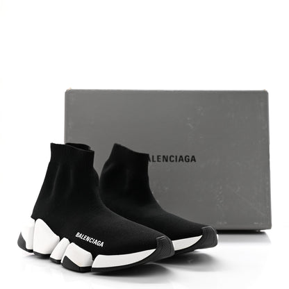Balenciaga Technical 3D Recycled Knit Bi-Color Sole Womens Speed 2.0 Sneakers 35 Black White 13 of 13