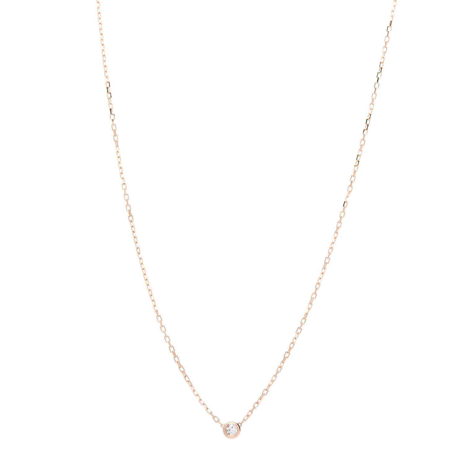 Cartier 18K Pink Gold Diamond SM D'Amour Pendant Necklace 1 of 4