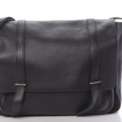 Hermes Taurillon Clemence Steve Messenger 37 Black 8 of 10