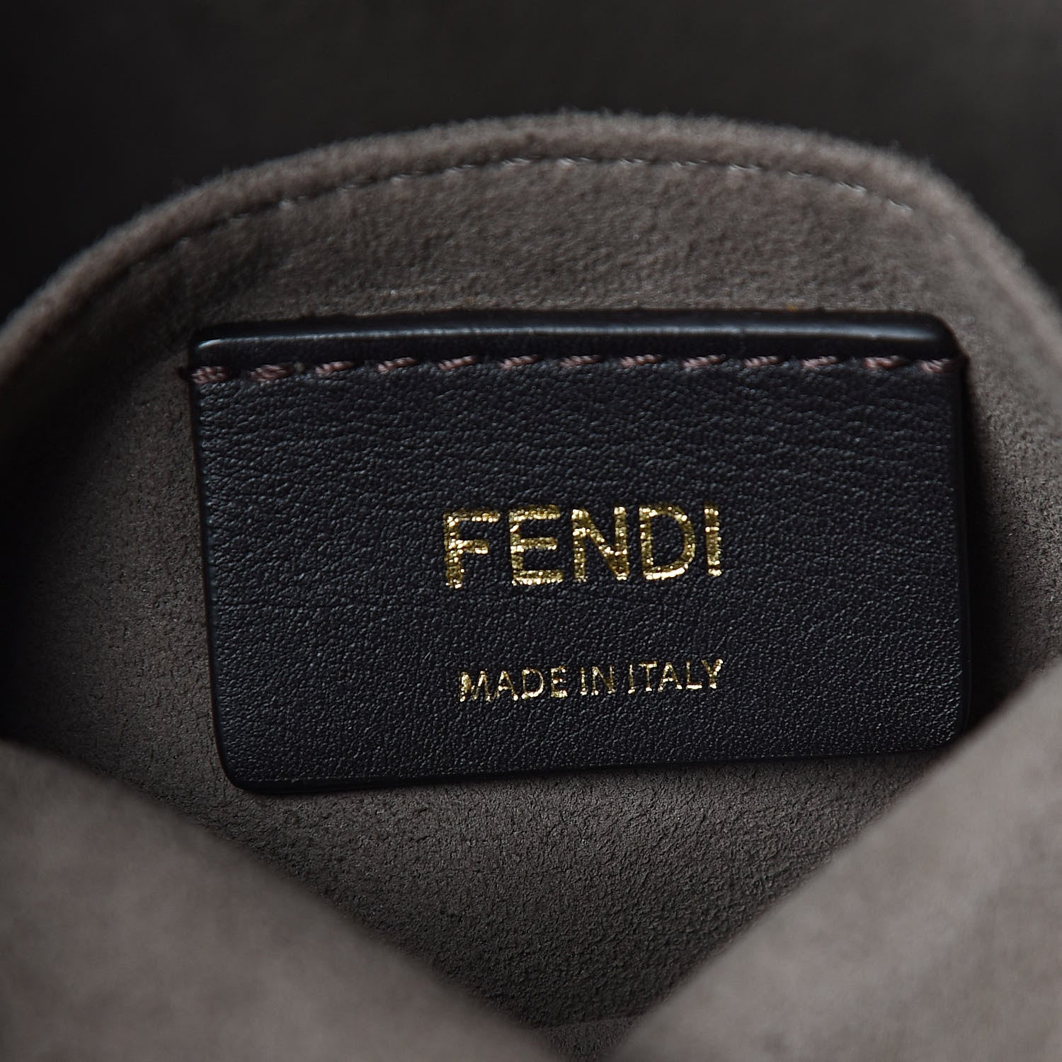 Fendi Vitello Century Matte F is Fendi Stamp Patch Bi-Color Grande Mon Tresor Bucket Bag Black Maya Fragola 6 of 11