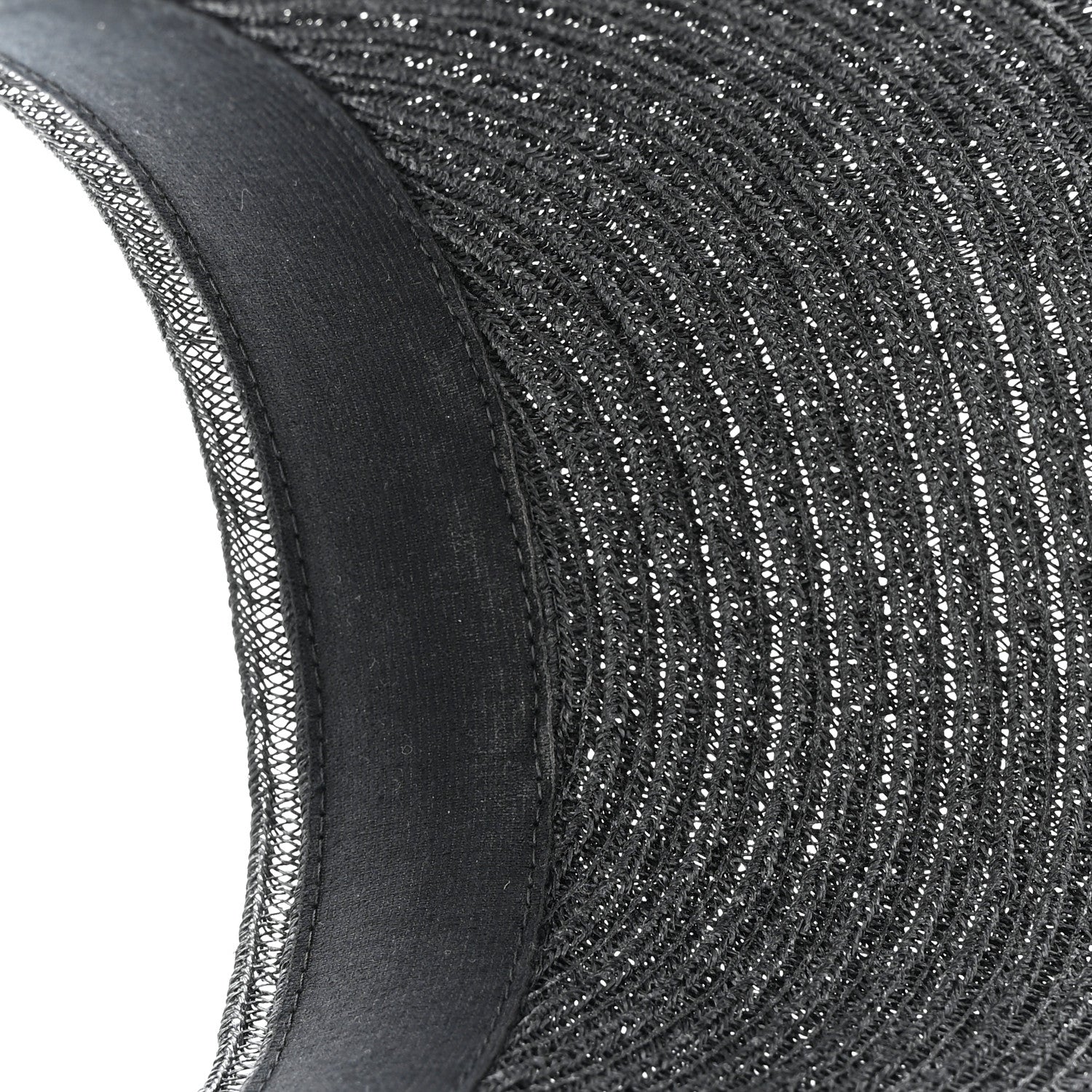 Chanel Abaca Cotton Ribbon Visor S Black 7 of 8