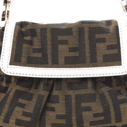 Fendi Zucca Cuoio Lucido Mini Chef Shoulder Bag Tobacco White 9 of 9