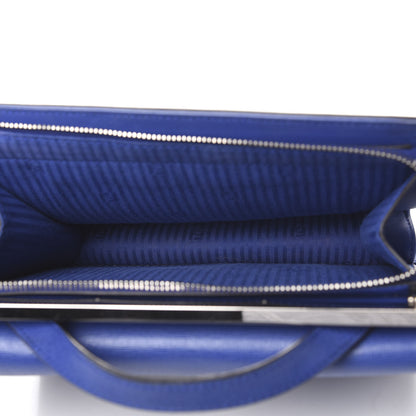 Fendi Vitello Elite Flamingo Demi Jour Shoulder Bag Blue Neon 4 of 10