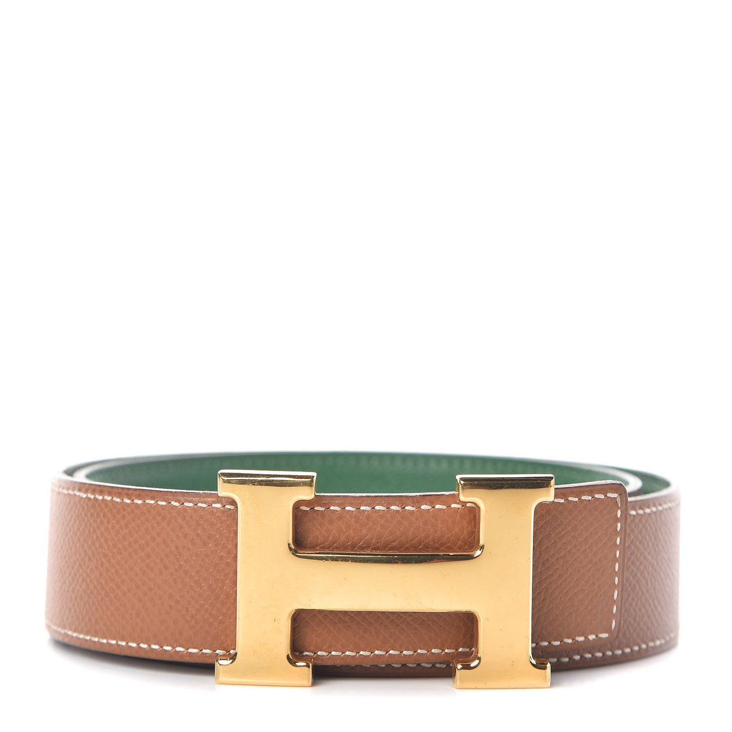 Courchevel 32mm H Belt 70 Gold Vert Clair