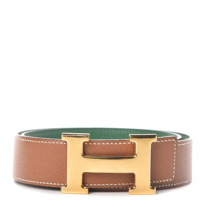 Hermes Courchevel 32mm H Belt 70 Gold Vert Clair 1 of 6