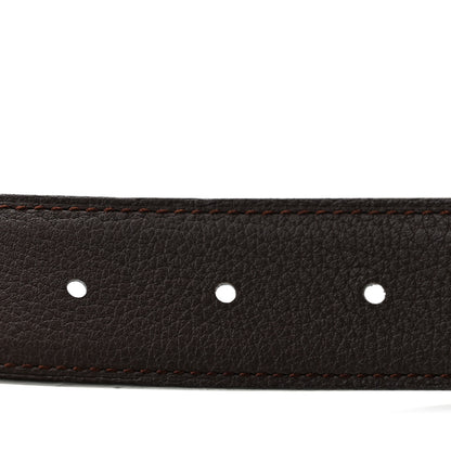 Hermes Box Togo 32mm Belt Strap 115 Black Chocolate 4 of 6