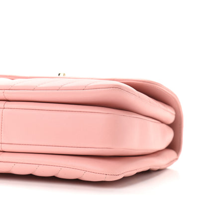 Chanel Lambskin Chevron Quilted Small Trendy CC Dual Handle Flap Bag Light Pink 10 of 11