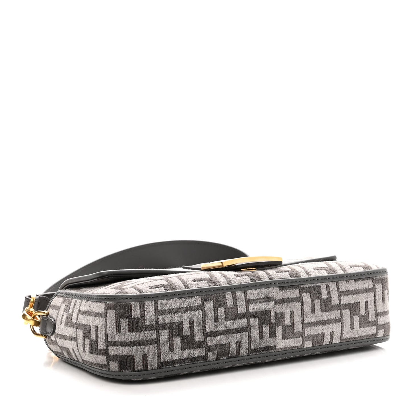Chenille FF Embroidered Baguette Antracite Asfalto