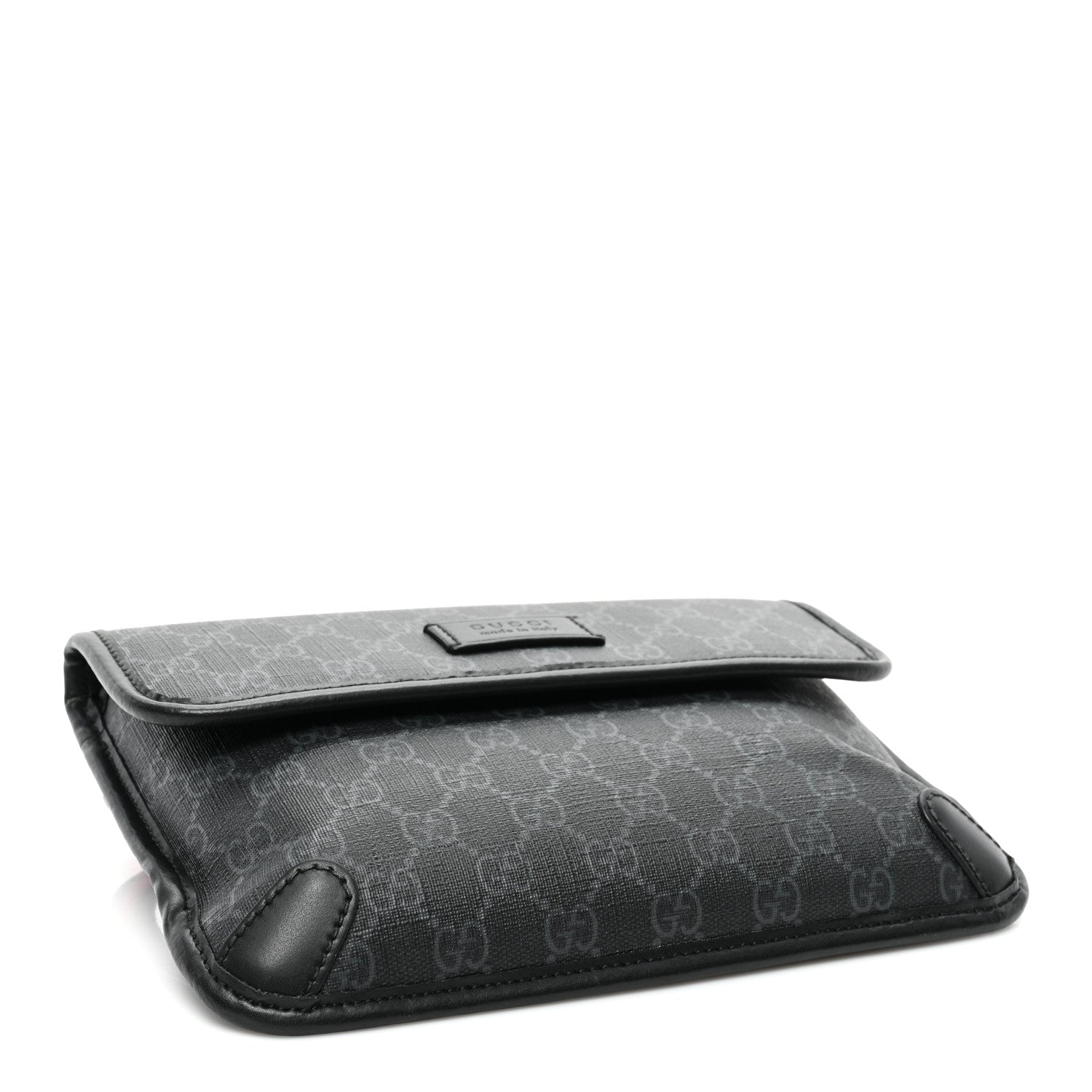 Gucci GG Supreme Monogram Web Slim Belt Bag Black Grey 5 of 9