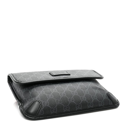 Gucci GG Supreme Monogram Web Slim Belt Bag Black Grey 5 of 9