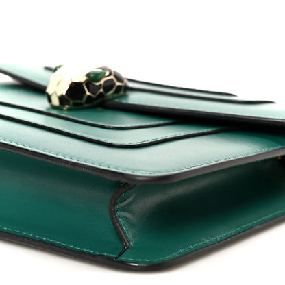 Bulgari Calfskin Small Serpenti Forever Snake Strap Crossbody Bag Emerald Green 10 of 10
