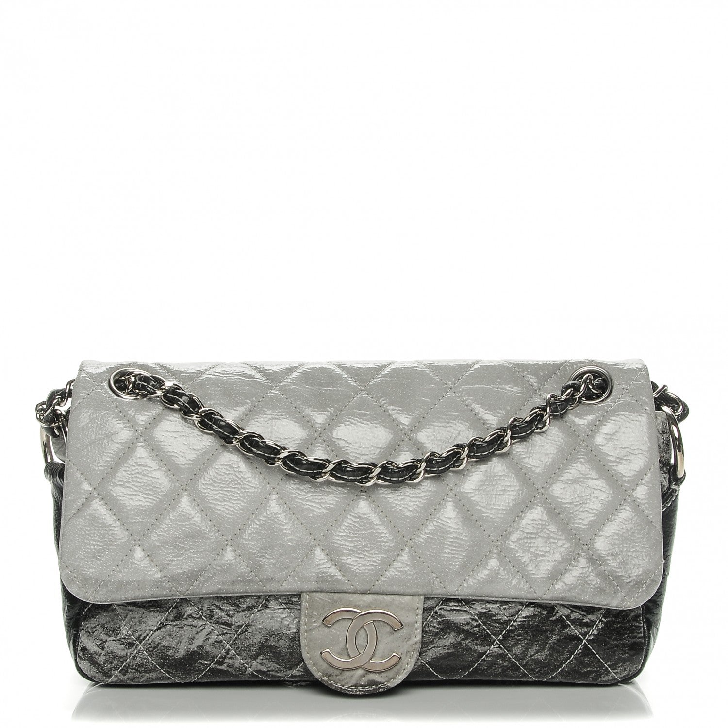 Chanel Vinyl Quilted Small Melrose Degrade Flap Black 1 of 9