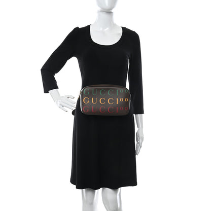 Gucci Textured Dollar Calfskin Gucci 100 Aria Belt Bag 90 36 New Acero Multicolor 2 of 11