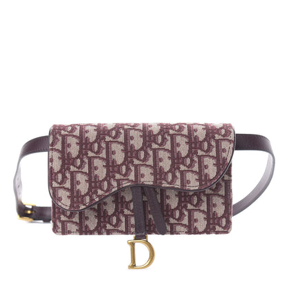 Christian Dior Oblique Saddle Belt Bag Bordeaux 1 of 11