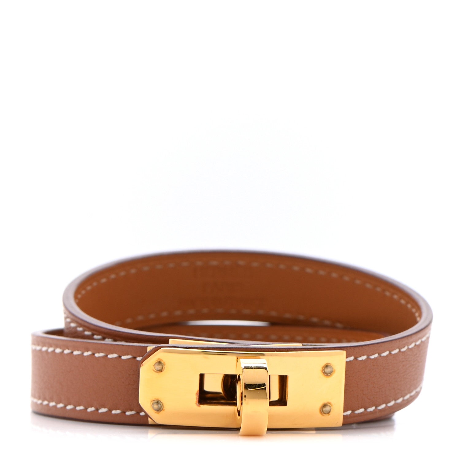 Hermes Swift Kelly Double Tour Bracelet T3 Gold 1 of 10