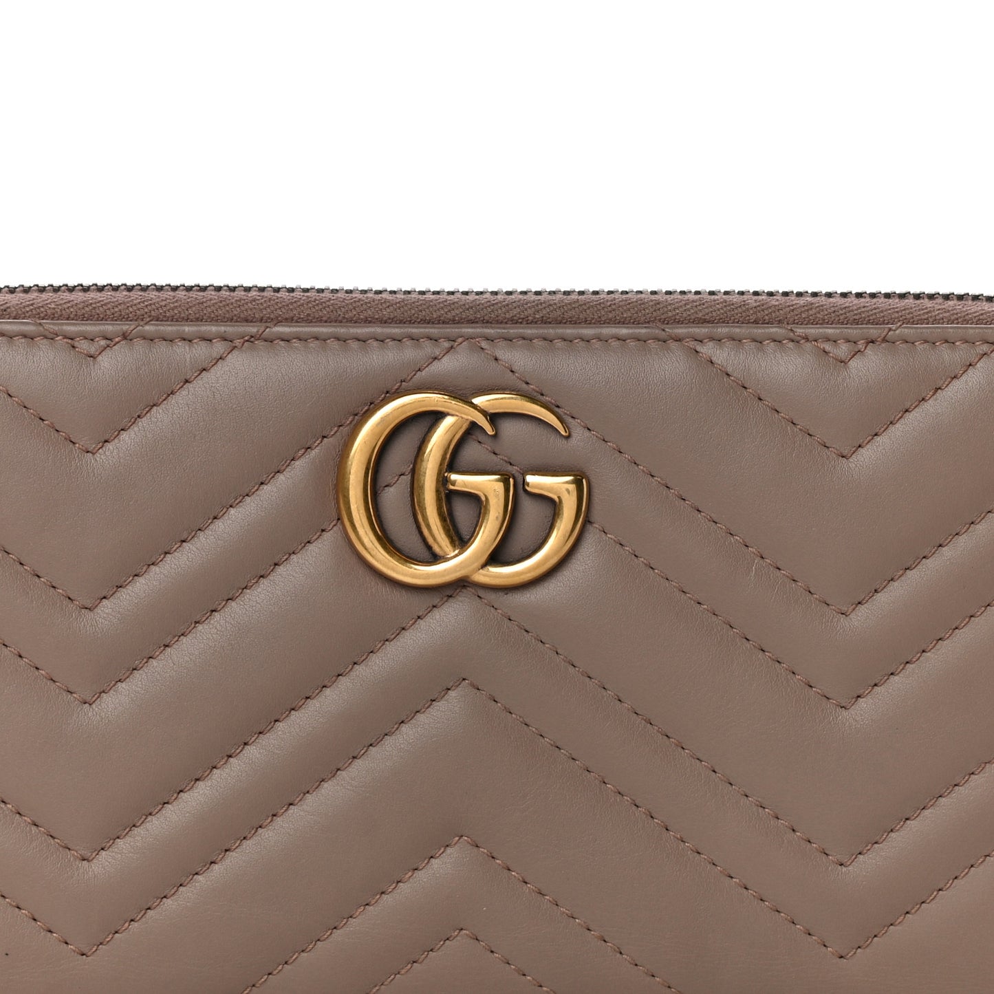 Calfskin Matelasse GG Marmont Zip Around Organizer Wallet Porcelain Rose