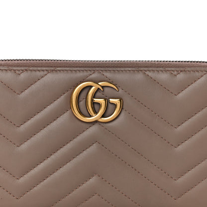 Gucci Calfskin Matelasse GG Marmont Zip Around Organizer Wallet Porcelain Rose 6 of 12