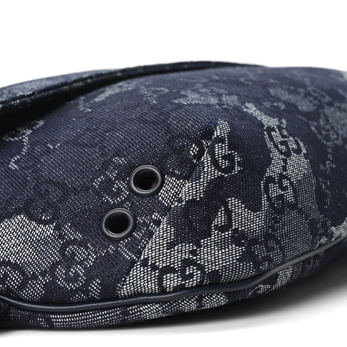 Denim Monogram Web Belt Bag Blue Multicolor