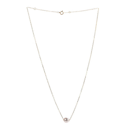 Mikimoto 18K Yellow Gold Akoya Pearl 8mm Single Pendant Necklace 3 of 6