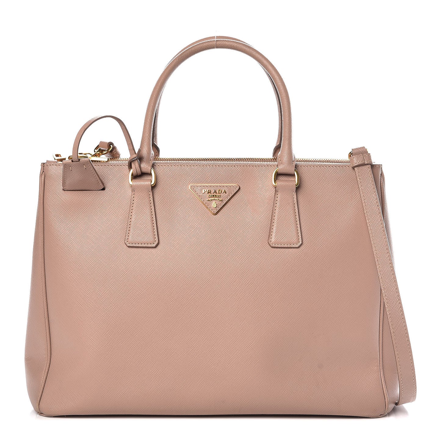 Saffiano Medium Galleria Double Zip Tote Cammeo