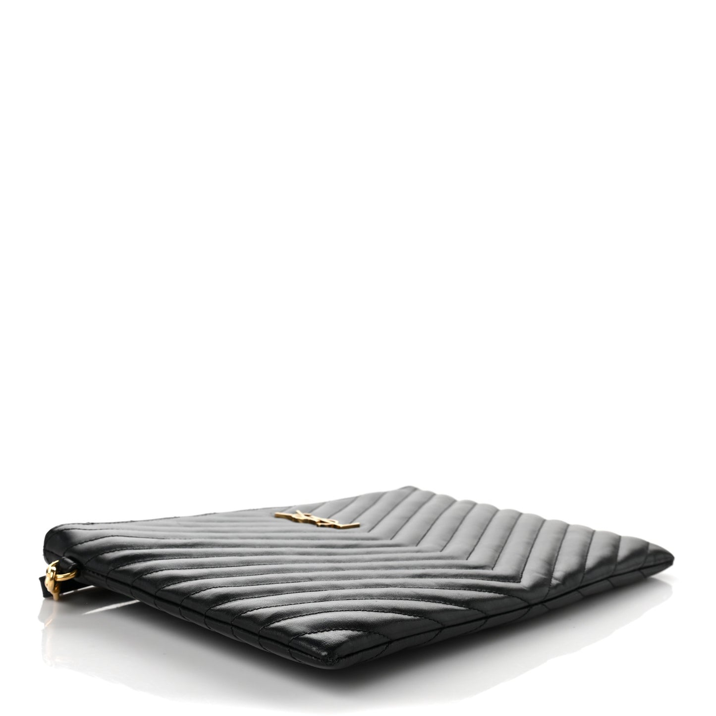 Calfskin Matelasse Monogram Cassandre Tablet Pouch Black