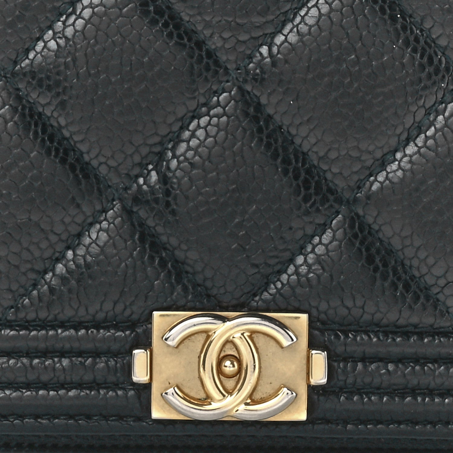 Chanel Caviar Quilted Boy Small Zip Around Wallet Black 9 of 12
