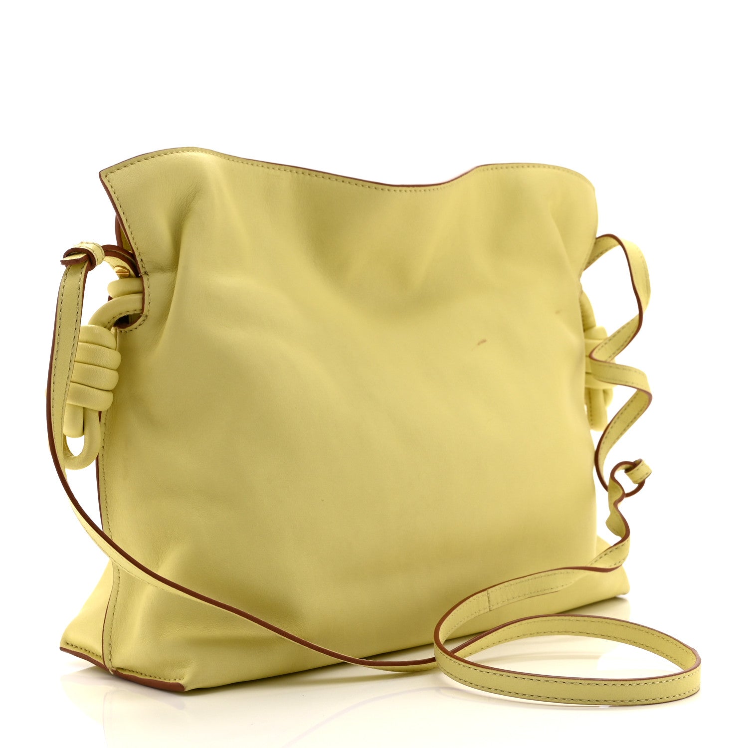 Loewe Calfskin Small Flamenco Knot Bag Yellow 3 of 11