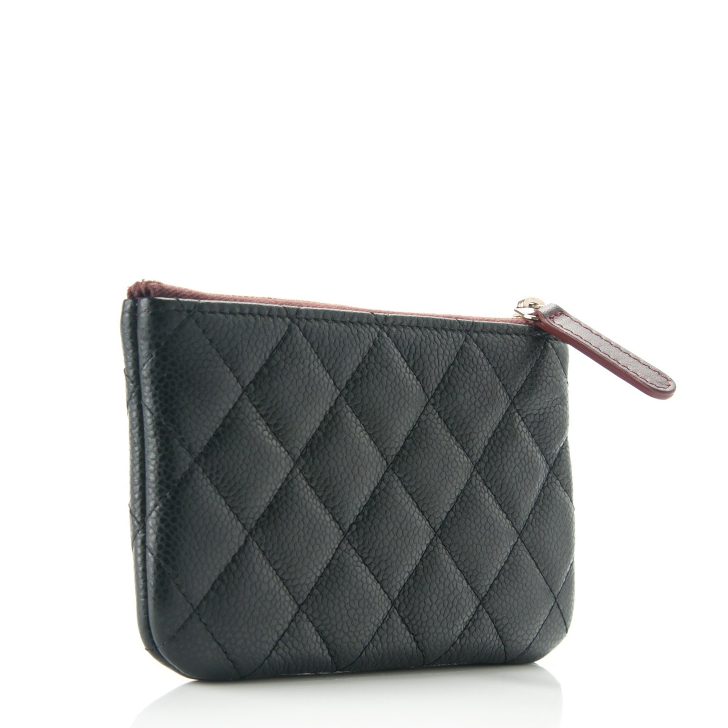 Caviar Quilted Small Cosmetic Case Black