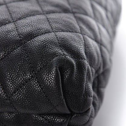 Chanel Distressed Glazed Caviar Quilted Large Elastic Tote Black 10 of 11
